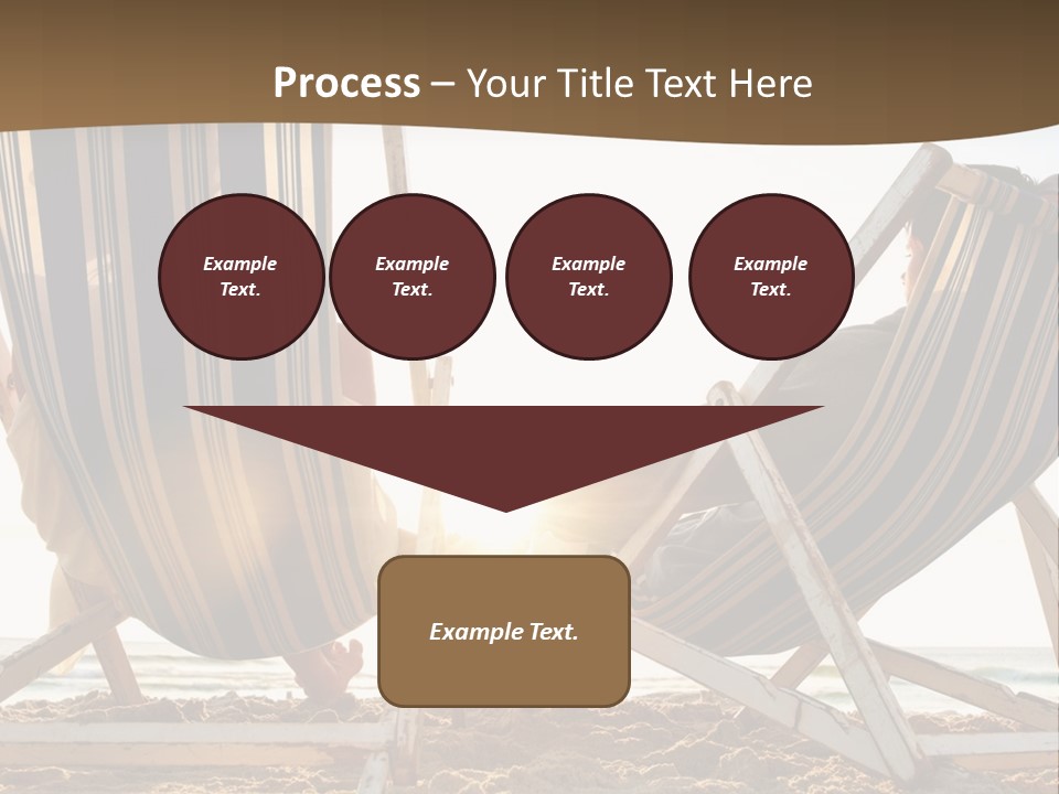 A Person Sitting In A Chair On The Beach PowerPoint Template