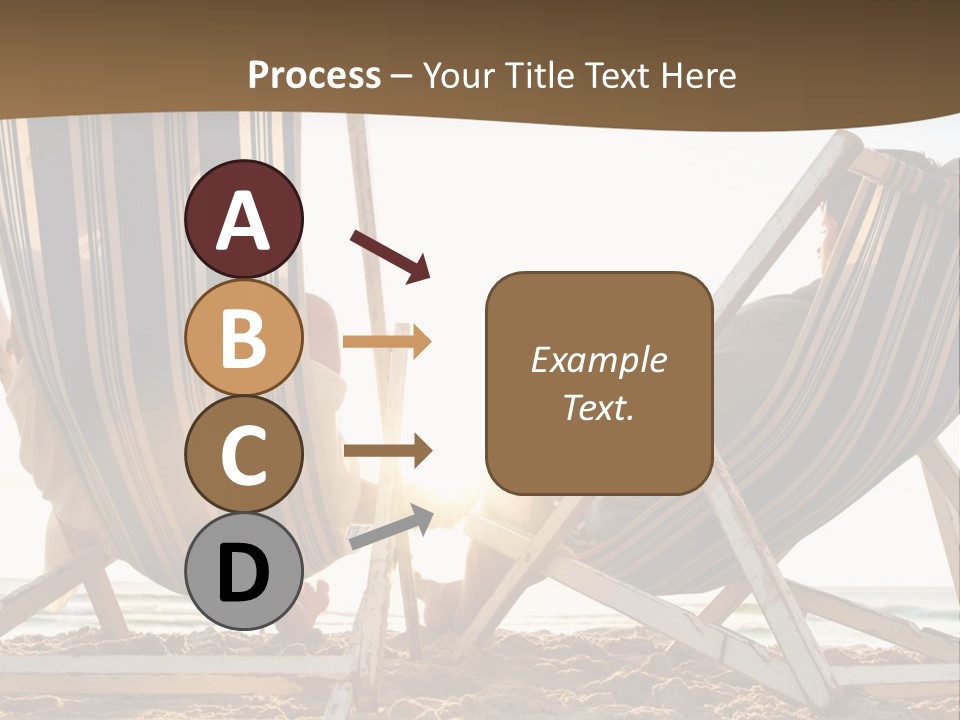 A Person Sitting In A Chair On The Beach PowerPoint Template