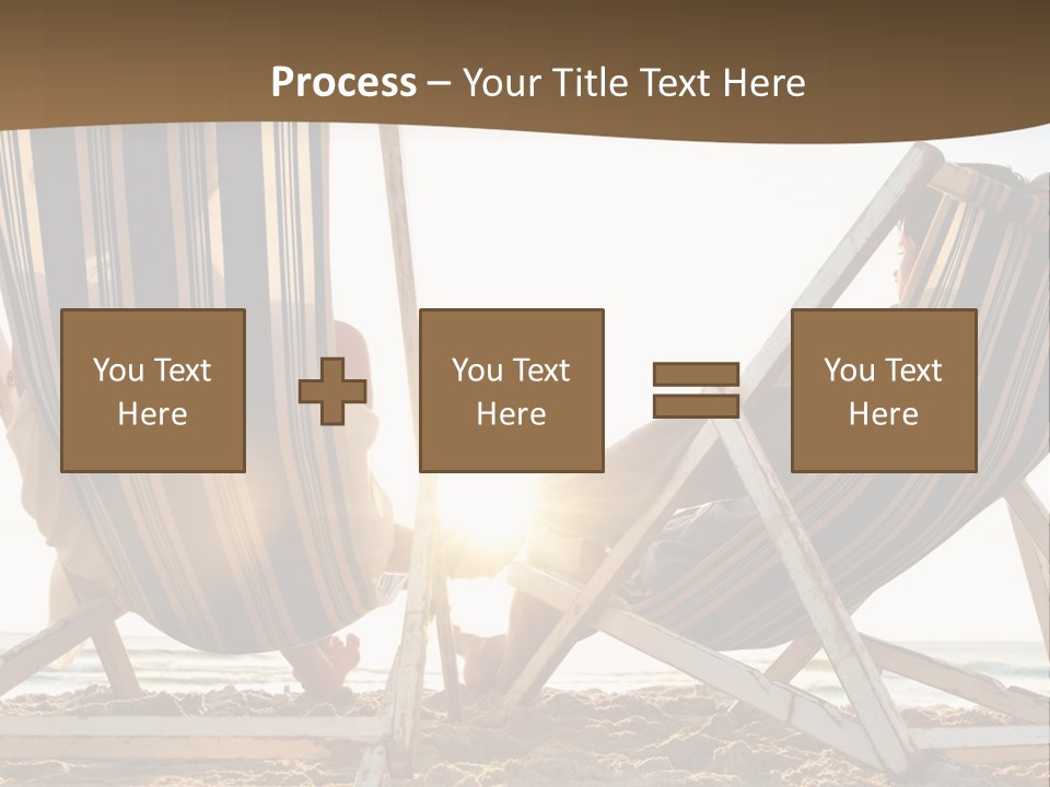 A Person Sitting In A Chair On The Beach PowerPoint Template