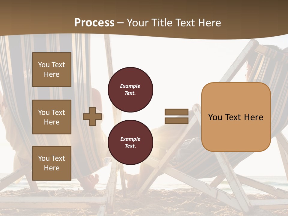 A Person Sitting In A Chair On The Beach PowerPoint Template