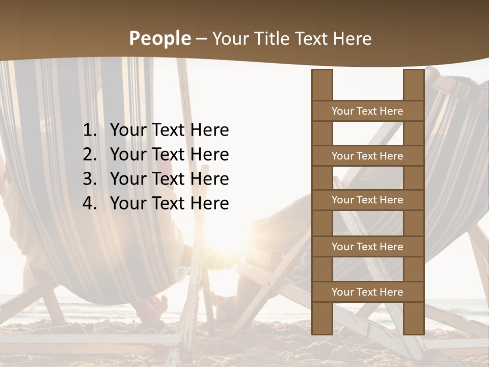 A Person Sitting In A Chair On The Beach PowerPoint Template