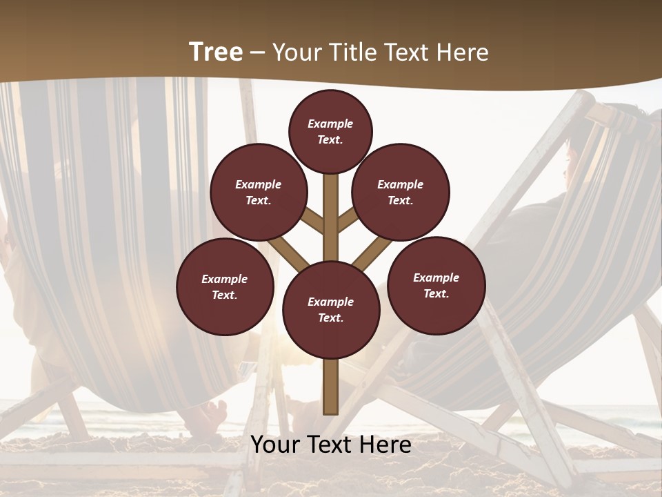 A Person Sitting In A Chair On The Beach PowerPoint Template