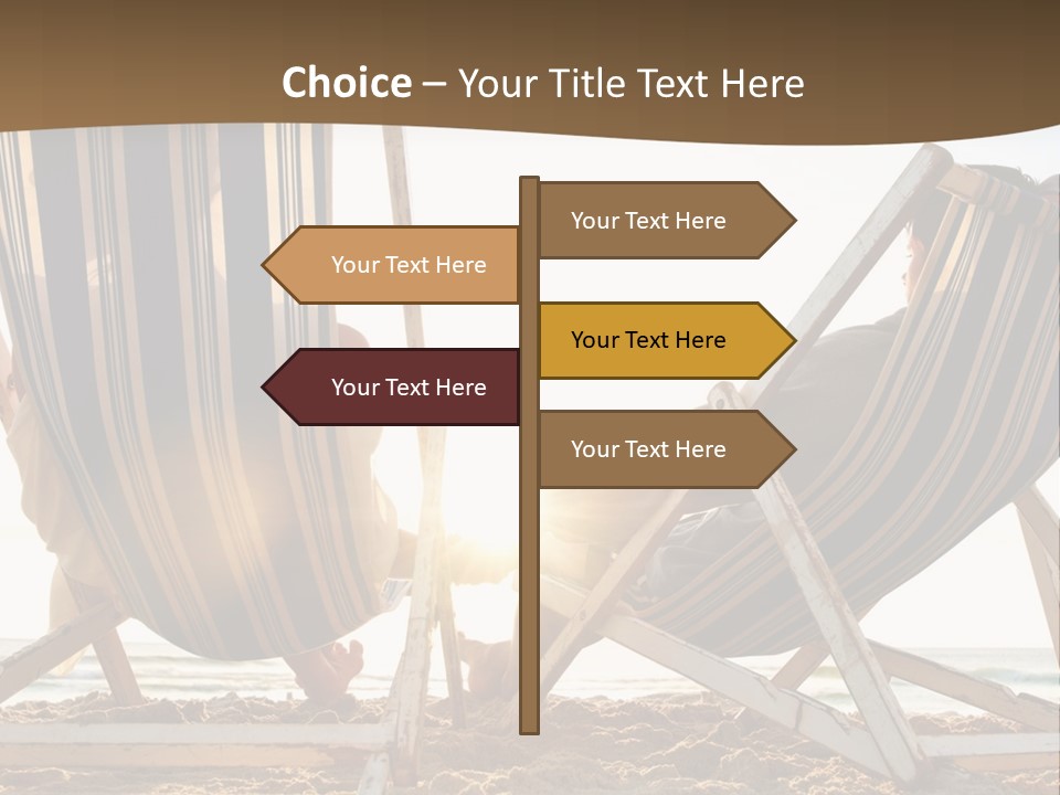 A Person Sitting In A Chair On The Beach PowerPoint Template