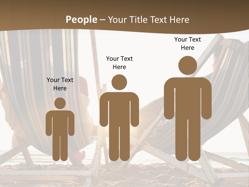 A Person Sitting In A Chair On The Beach PowerPoint Template