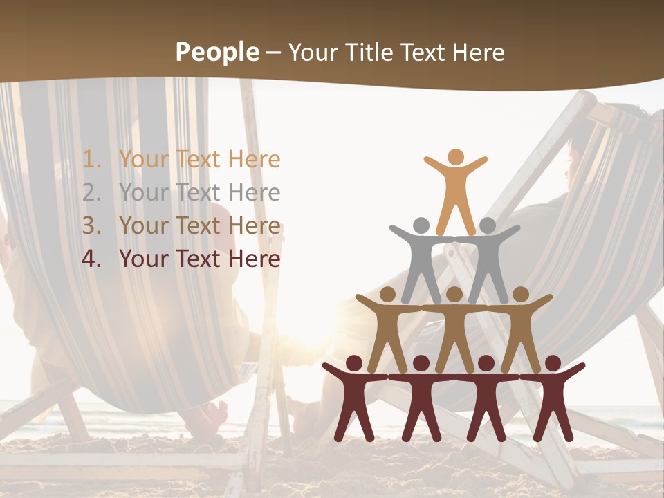 A Person Sitting In A Chair On The Beach PowerPoint Template