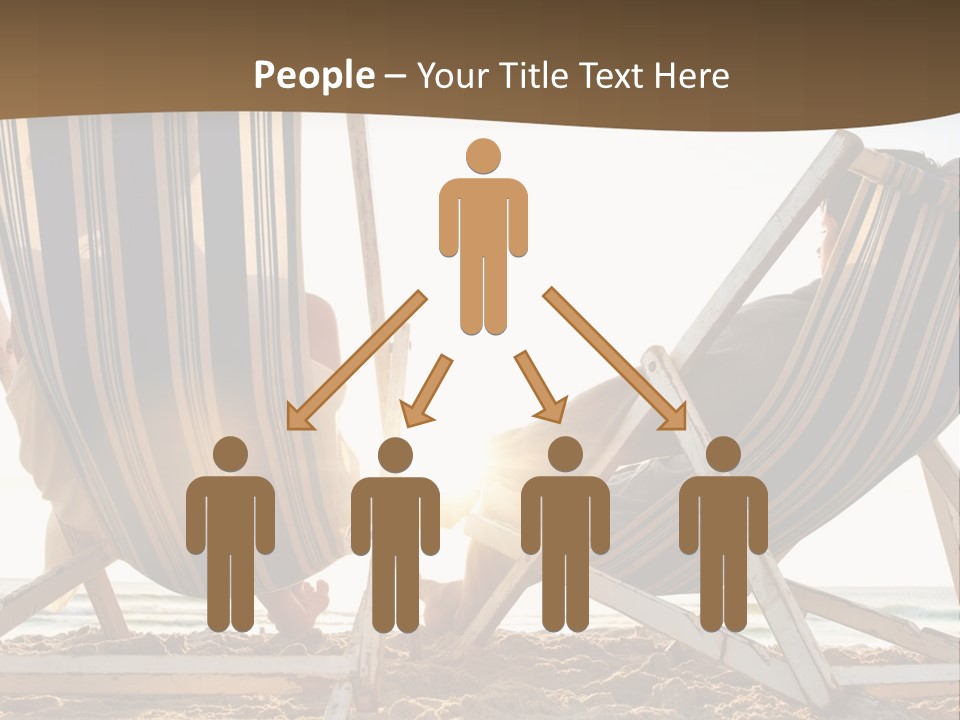 A Person Sitting In A Chair On The Beach PowerPoint Template