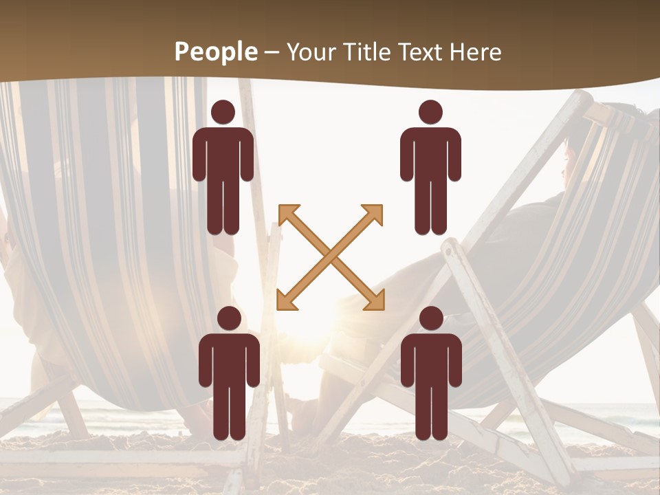 A Person Sitting In A Chair On The Beach PowerPoint Template