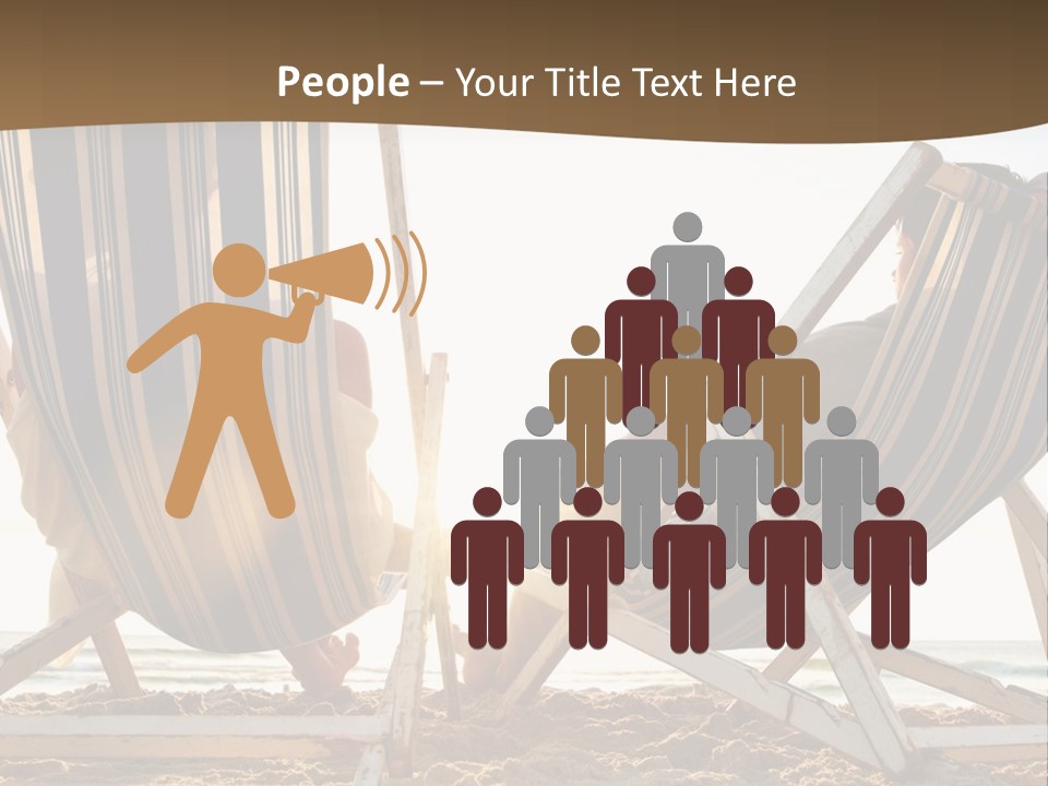 A Person Sitting In A Chair On The Beach PowerPoint Template