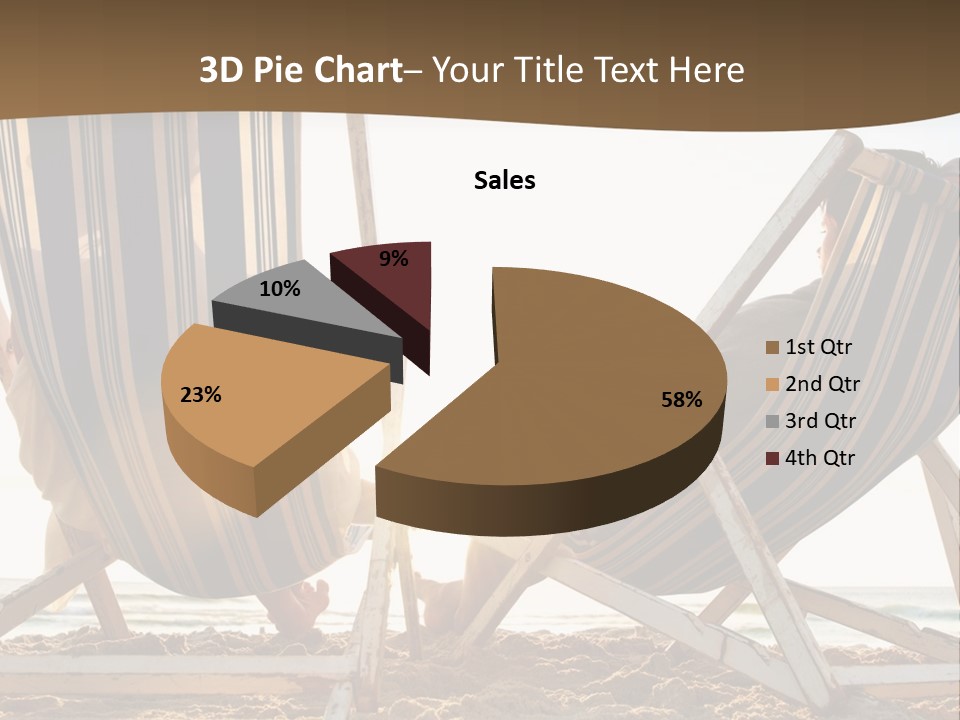 A Person Sitting In A Chair On The Beach PowerPoint Template