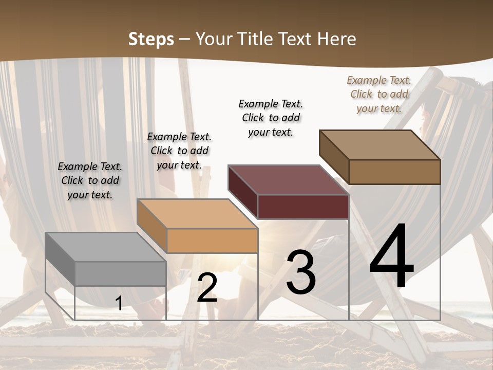 A Person Sitting In A Chair On The Beach PowerPoint Template