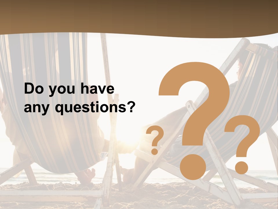 A Person Sitting In A Chair On The Beach PowerPoint Template