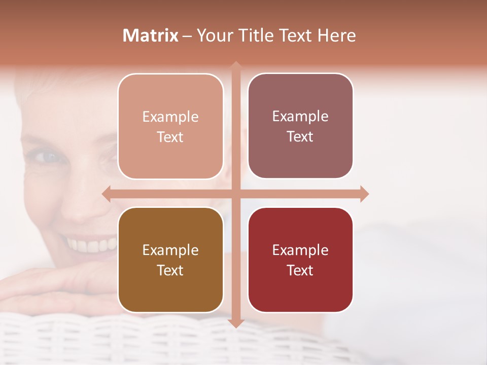 An Elderly Woman Smiling With Her Arms On Her Chest PowerPoint Template