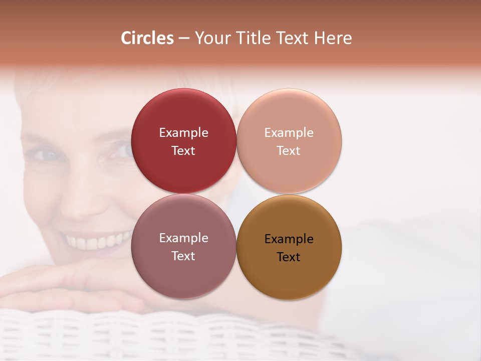 An Elderly Woman Smiling With Her Arms On Her Chest PowerPoint Template