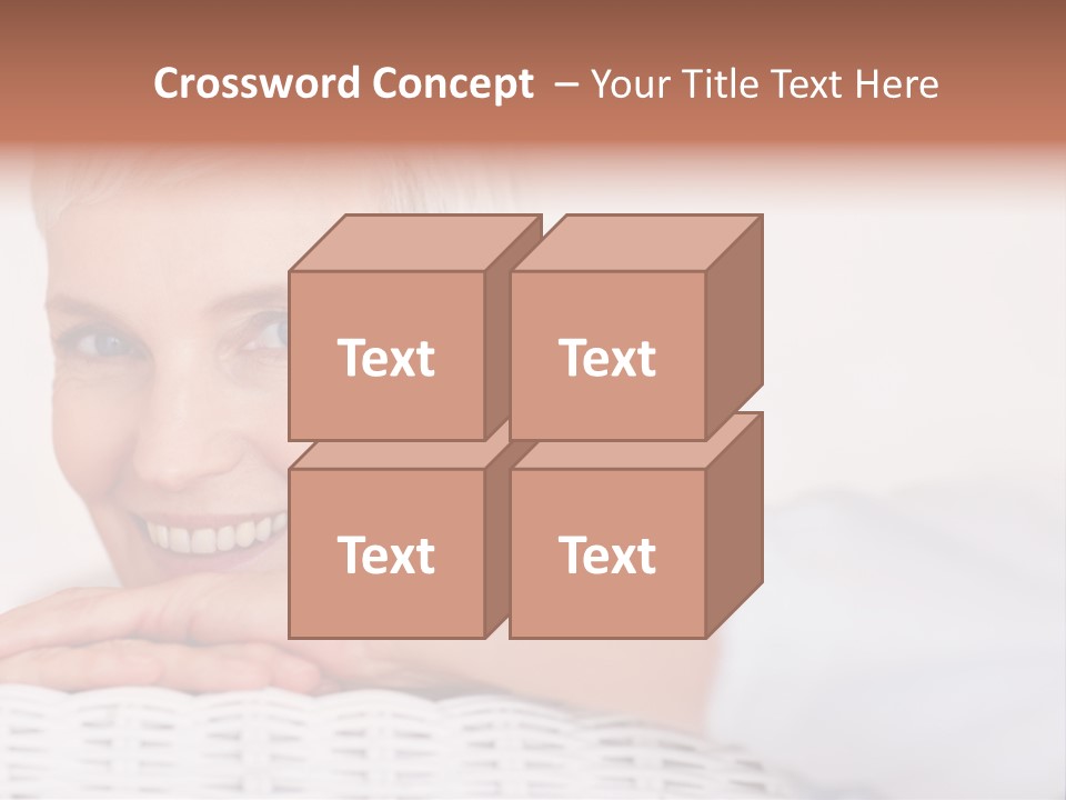 An Elderly Woman Smiling With Her Arms On Her Chest PowerPoint Template