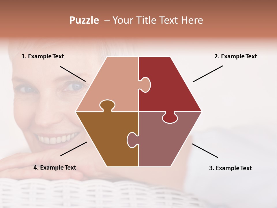 An Elderly Woman Smiling With Her Arms On Her Chest PowerPoint Template