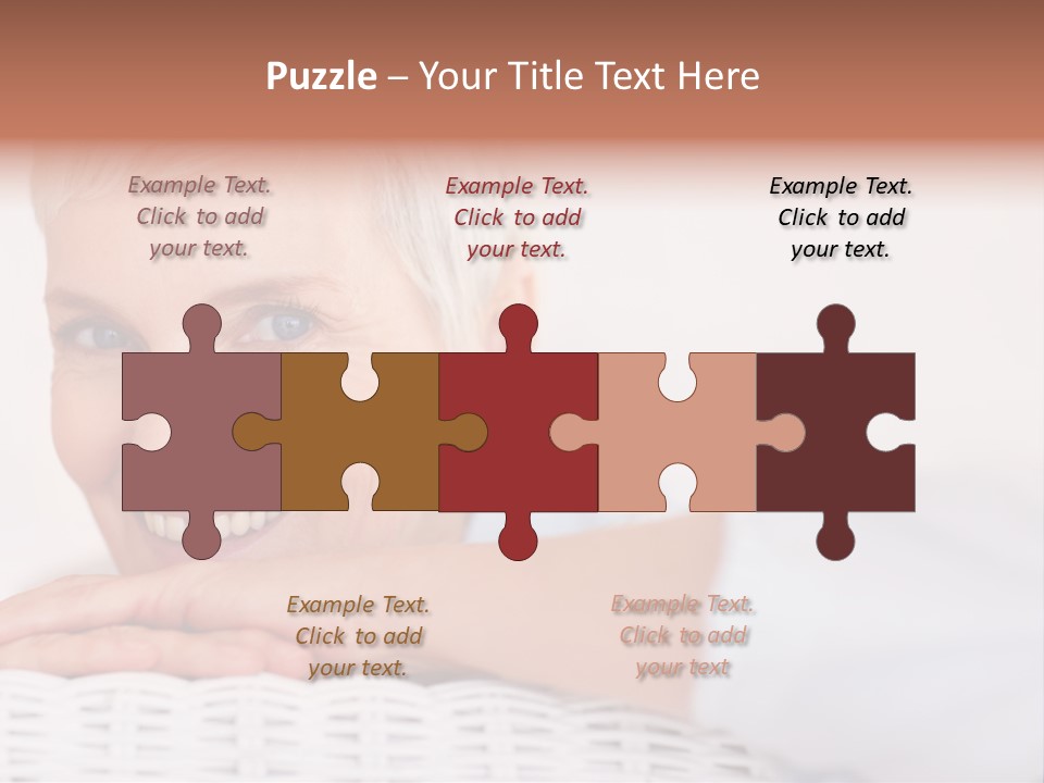 An Elderly Woman Smiling With Her Arms On Her Chest PowerPoint Template