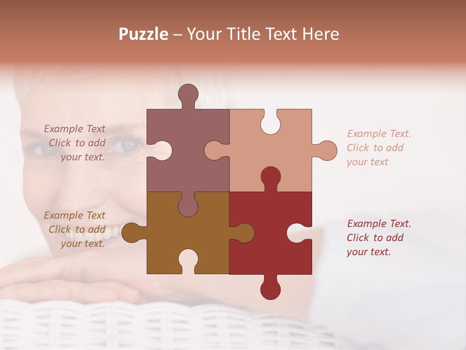 An Elderly Woman Smiling With Her Arms On Her Chest PowerPoint Template