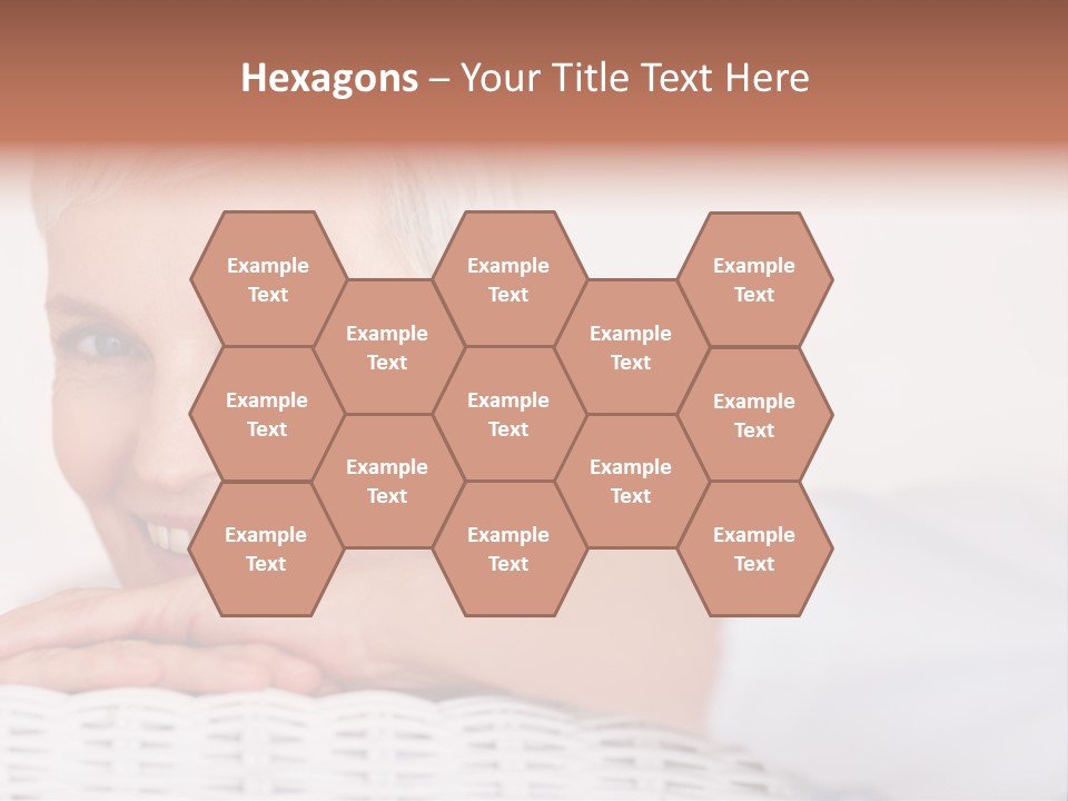 An Elderly Woman Smiling With Her Arms On Her Chest PowerPoint Template