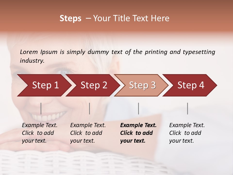 An Elderly Woman Smiling With Her Arms On Her Chest PowerPoint Template