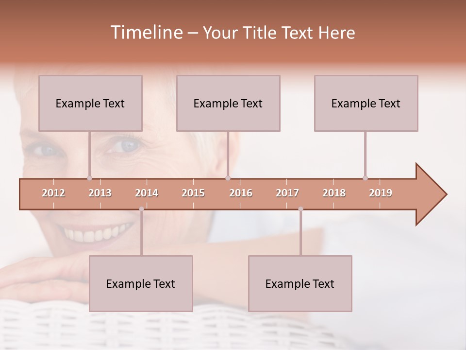 An Elderly Woman Smiling With Her Arms On Her Chest PowerPoint Template