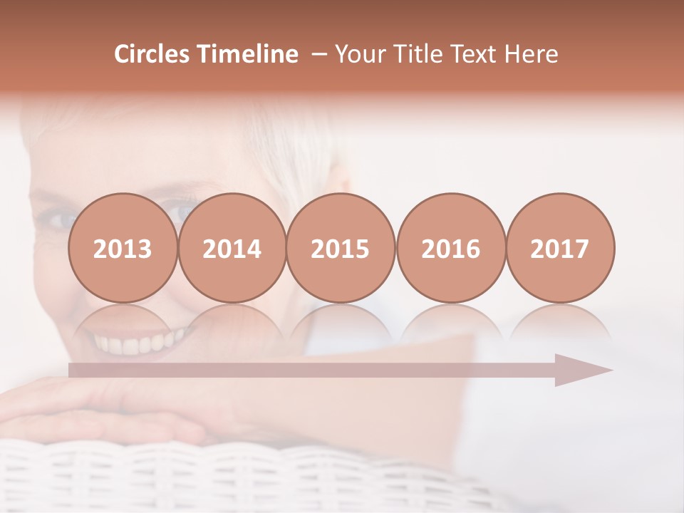 An Elderly Woman Smiling With Her Arms On Her Chest PowerPoint Template