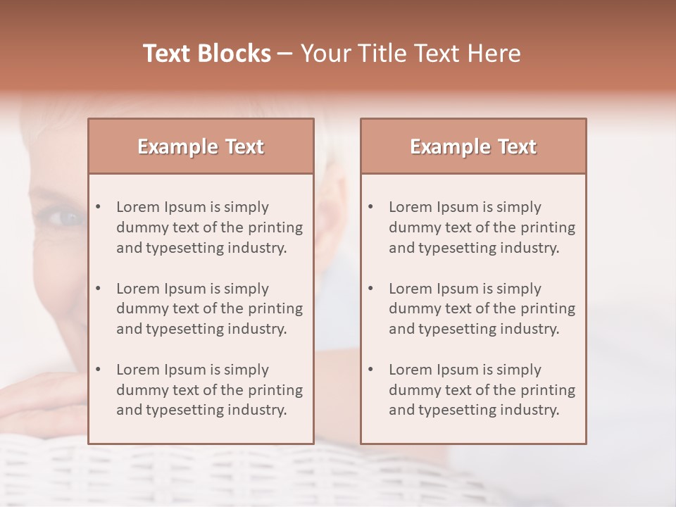 An Elderly Woman Smiling With Her Arms On Her Chest PowerPoint Template