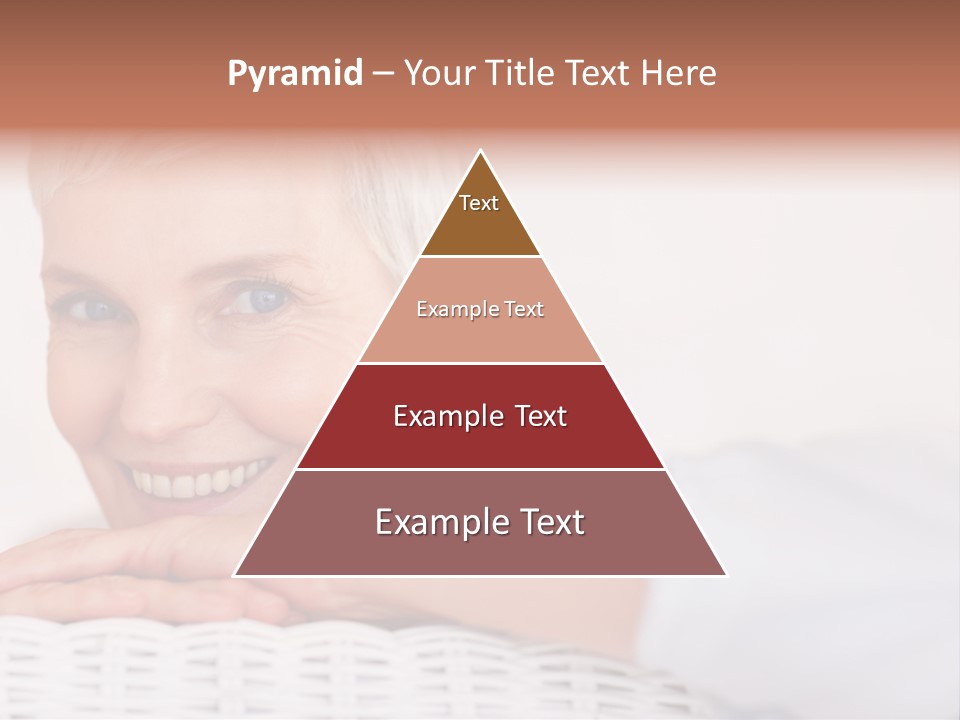 An Elderly Woman Smiling With Her Arms On Her Chest PowerPoint Template