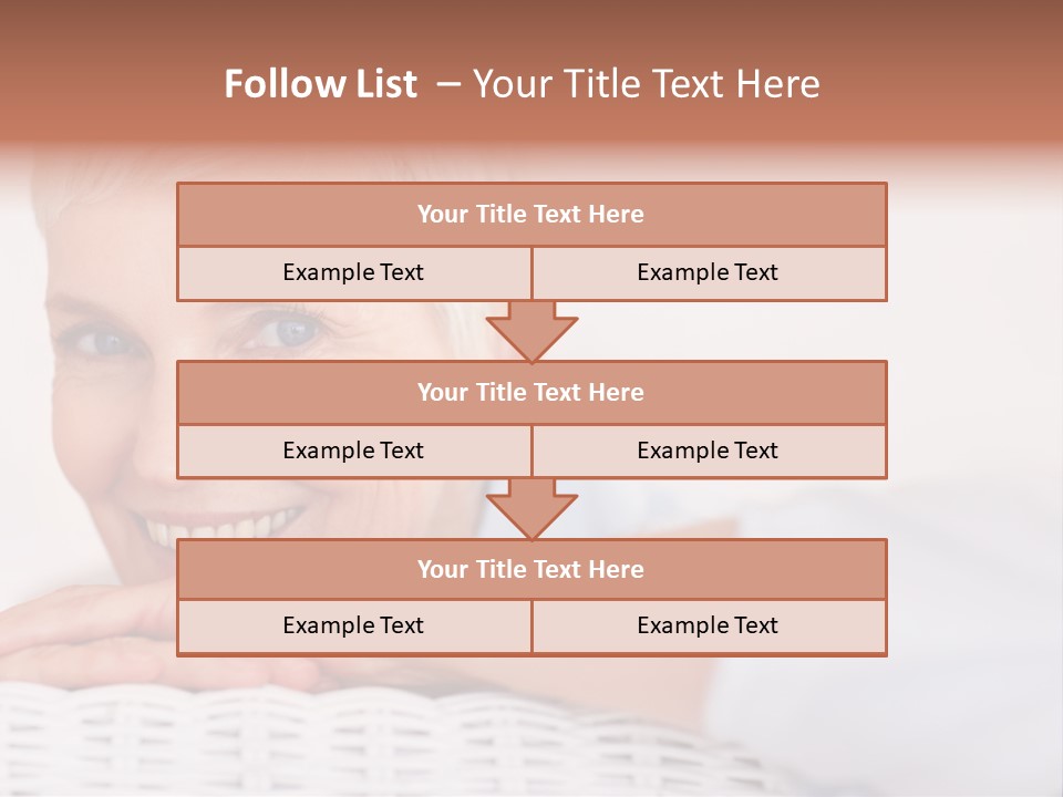 An Elderly Woman Smiling With Her Arms On Her Chest PowerPoint Template