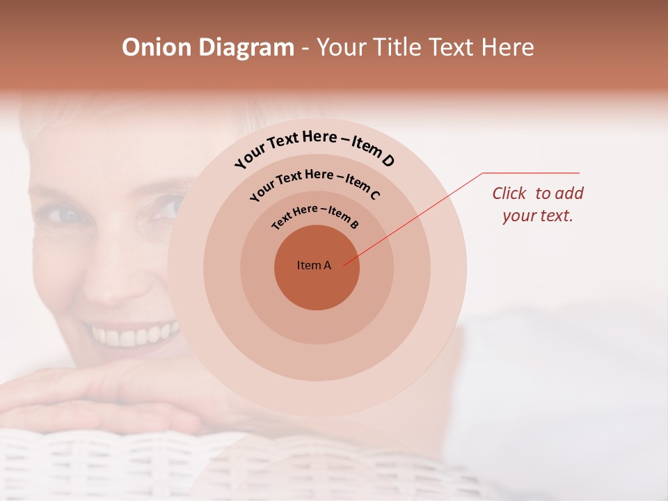 An Elderly Woman Smiling With Her Arms On Her Chest PowerPoint Template