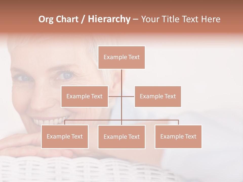 An Elderly Woman Smiling With Her Arms On Her Chest PowerPoint Template
