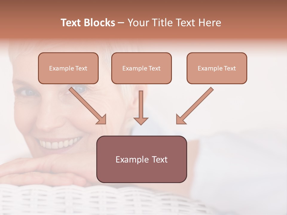 An Elderly Woman Smiling With Her Arms On Her Chest PowerPoint Template