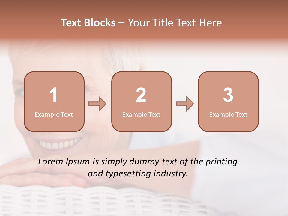 An Elderly Woman Smiling With Her Arms On Her Chest PowerPoint Template