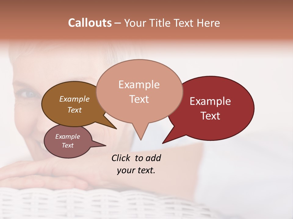 An Elderly Woman Smiling With Her Arms On Her Chest PowerPoint Template