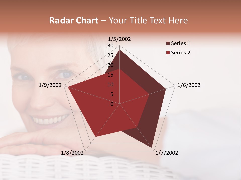 An Elderly Woman Smiling With Her Arms On Her Chest PowerPoint Template