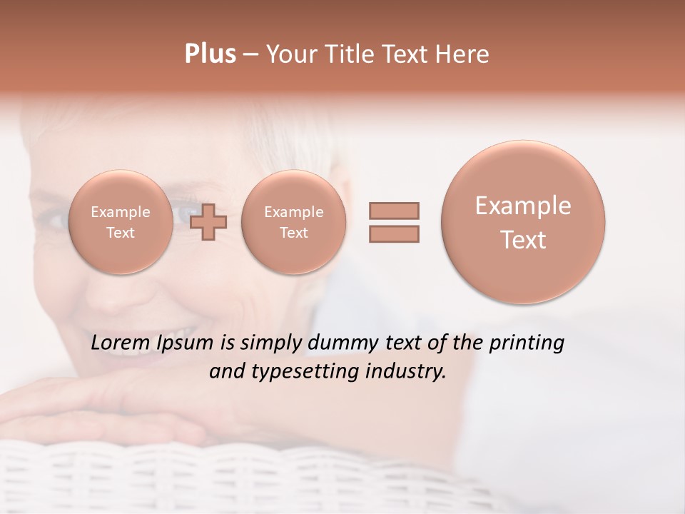 An Elderly Woman Smiling With Her Arms On Her Chest PowerPoint Template