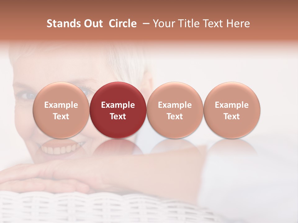 An Elderly Woman Smiling With Her Arms On Her Chest PowerPoint Template