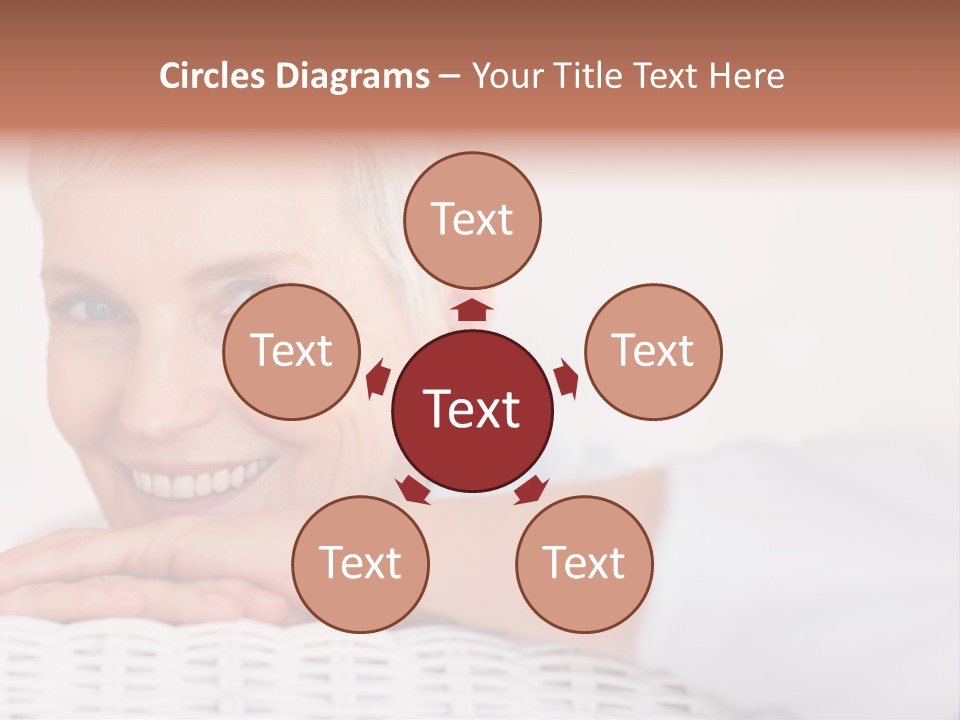 An Elderly Woman Smiling With Her Arms On Her Chest PowerPoint Template