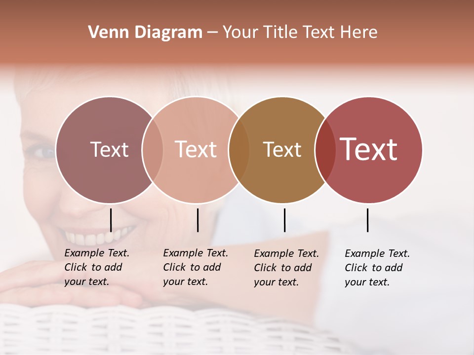 An Elderly Woman Smiling With Her Arms On Her Chest PowerPoint Template