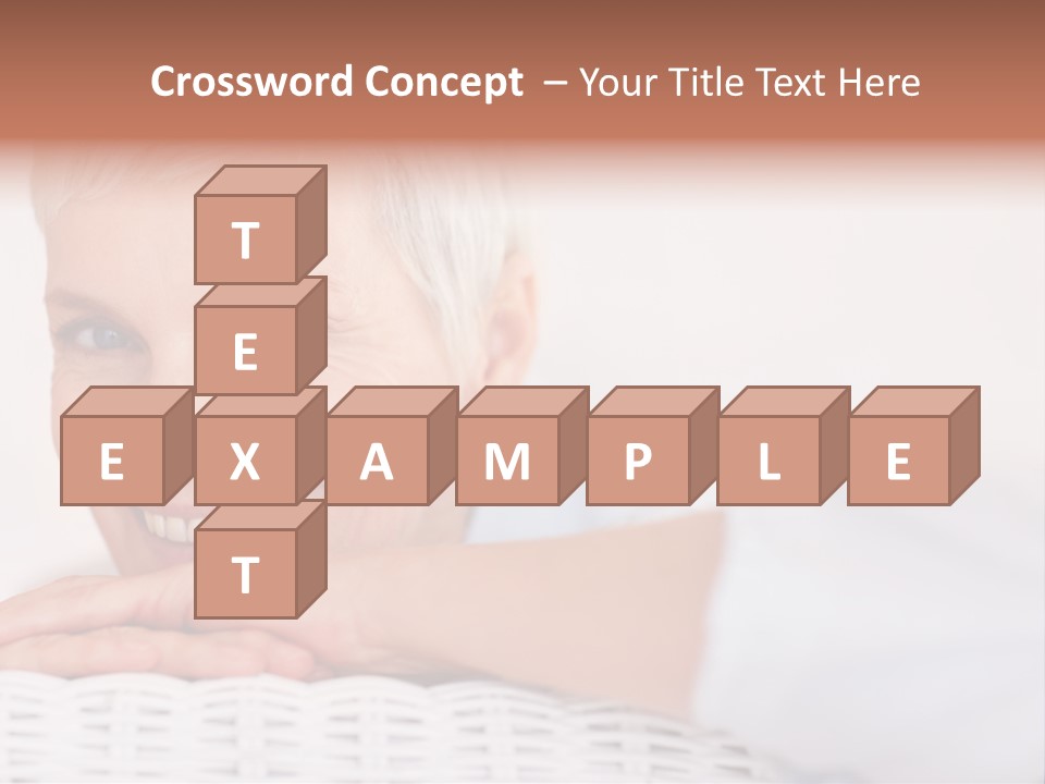 An Elderly Woman Smiling With Her Arms On Her Chest PowerPoint Template