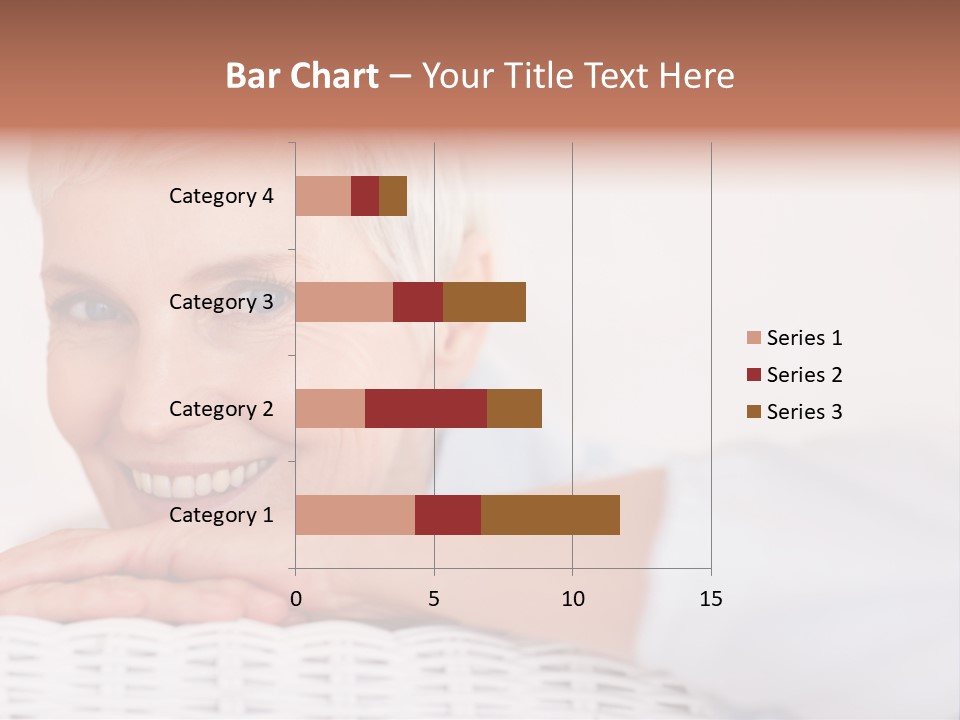 An Elderly Woman Smiling With Her Arms On Her Chest PowerPoint Template