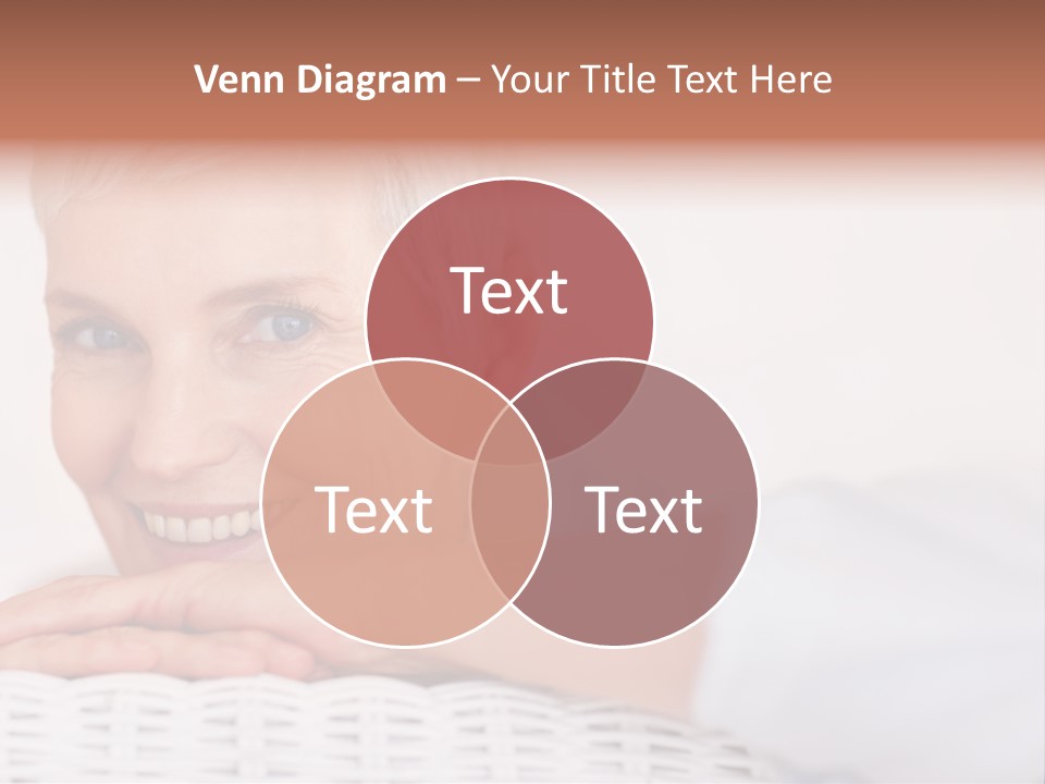 An Elderly Woman Smiling With Her Arms On Her Chest PowerPoint Template