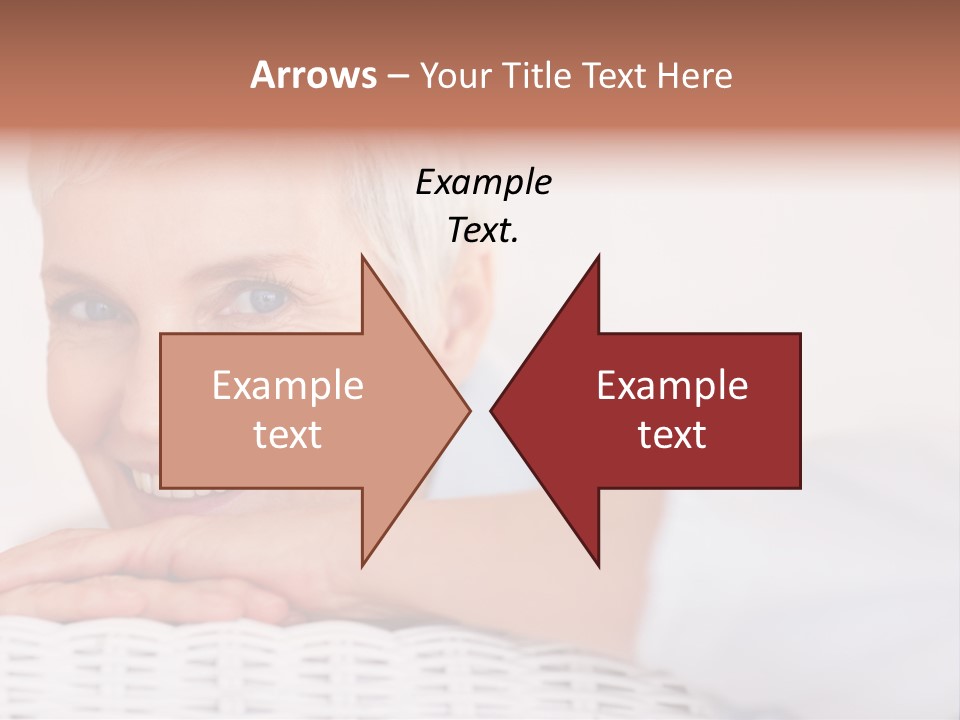 An Elderly Woman Smiling With Her Arms On Her Chest PowerPoint Template