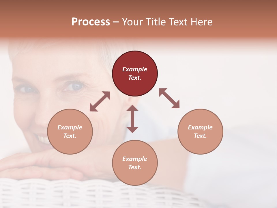 An Elderly Woman Smiling With Her Arms On Her Chest PowerPoint Template