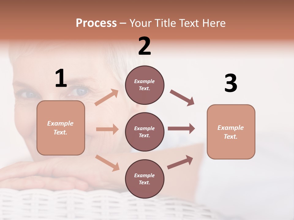 An Elderly Woman Smiling With Her Arms On Her Chest PowerPoint Template