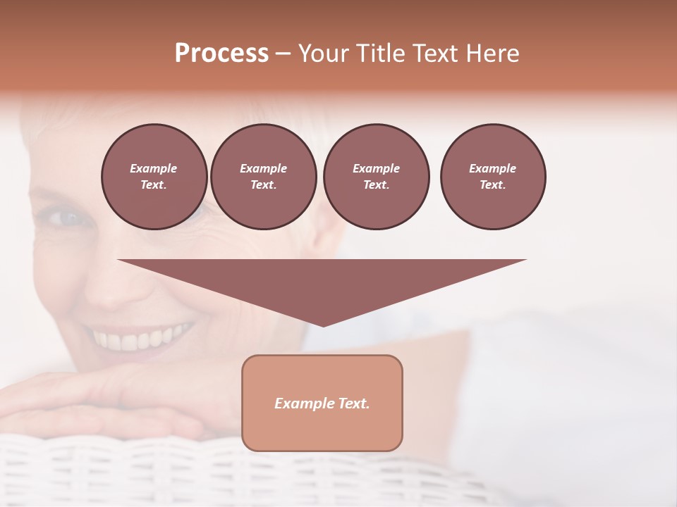 An Elderly Woman Smiling With Her Arms On Her Chest PowerPoint Template