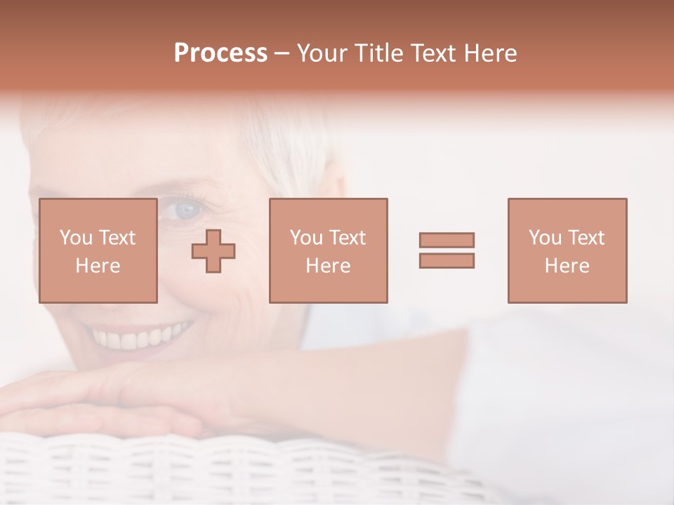 An Elderly Woman Smiling With Her Arms On Her Chest PowerPoint Template