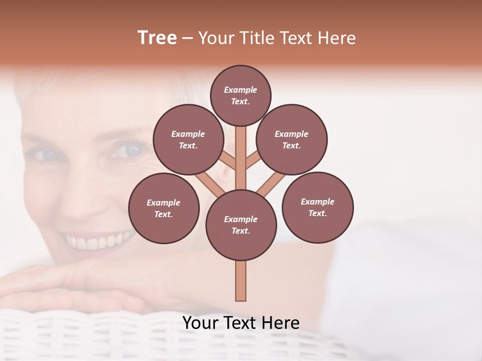 An Elderly Woman Smiling With Her Arms On Her Chest PowerPoint Template