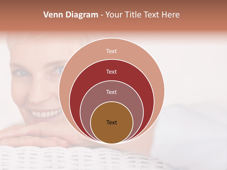 An Elderly Woman Smiling With Her Arms On Her Chest PowerPoint Template