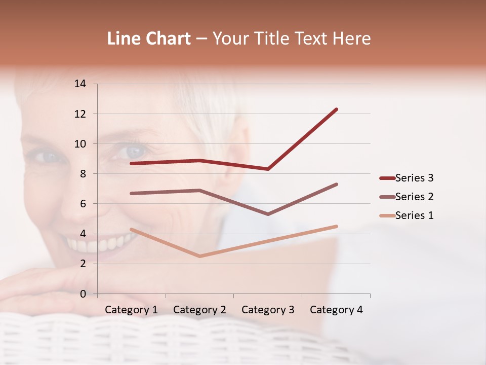 An Elderly Woman Smiling With Her Arms On Her Chest PowerPoint Template
