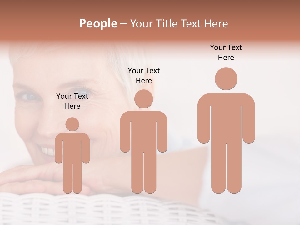 An Elderly Woman Smiling With Her Arms On Her Chest PowerPoint Template